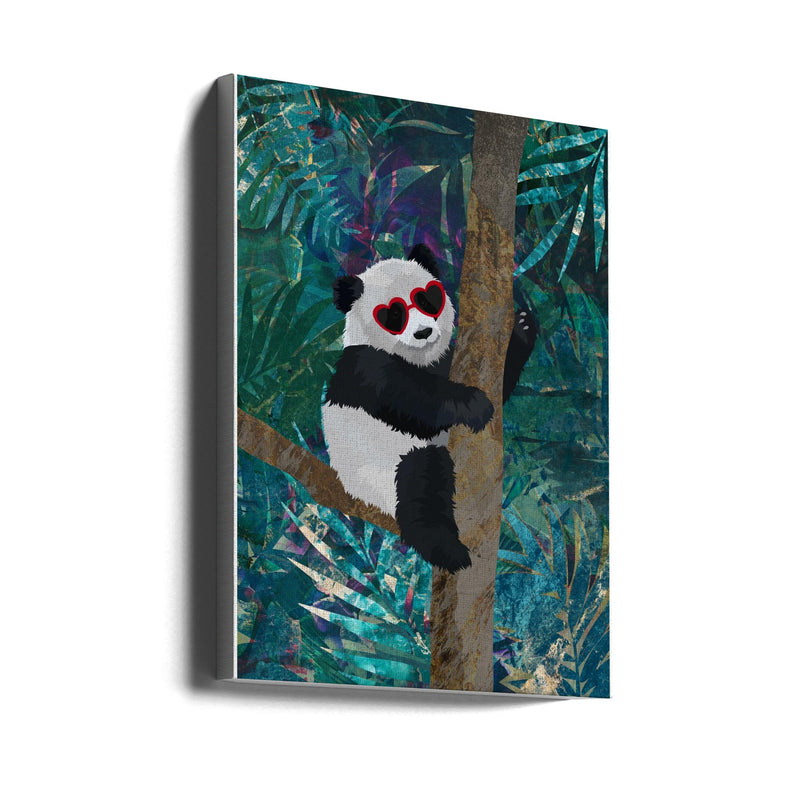 Jungle Panda - Stretched Canvas, Poster or Fine Art Print I Heart Wall Art