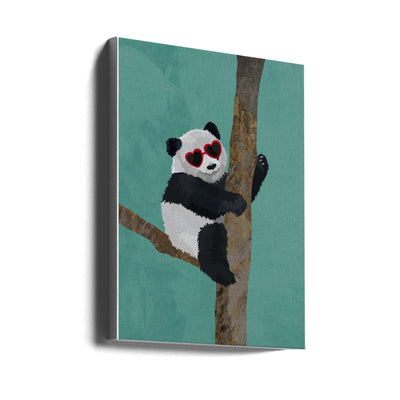 Cute panda - Stretched Canvas, Poster or Fine Art Print I Heart Wall Art