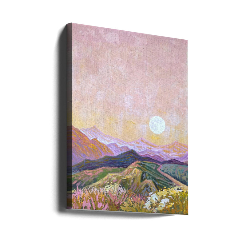 Moon Hills - Stretched Canvas, Poster or Fine Art Print I Heart Wall Art