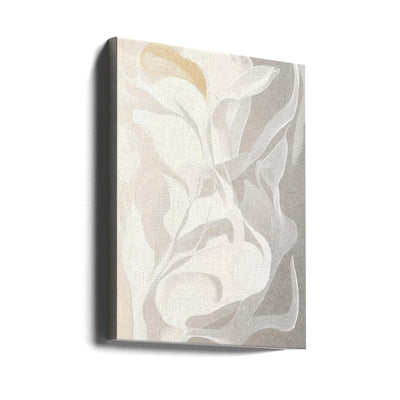 Swirling White and Gray Lines - Stretched Canvas, Poster or Fine Art Print I Heart Wall Art