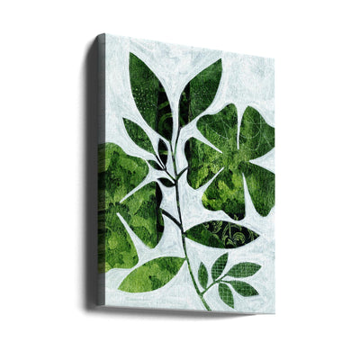Abstract Green Floral - Stretched Canvas, Poster or Fine Art Print I Heart Wall Art