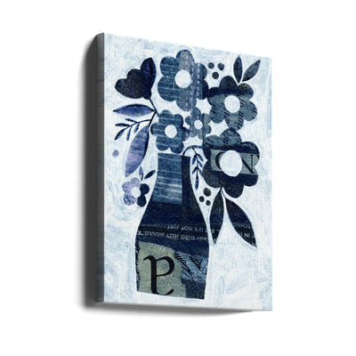 Indigo Blue Daisy - Stretched Canvas, Poster or Fine Art Print I Heart Wall Art