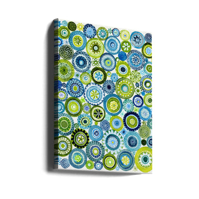 Frolic Floral Circles Pattern - Stretched Canvas, Poster or Fine Art Print I Heart Wall Art