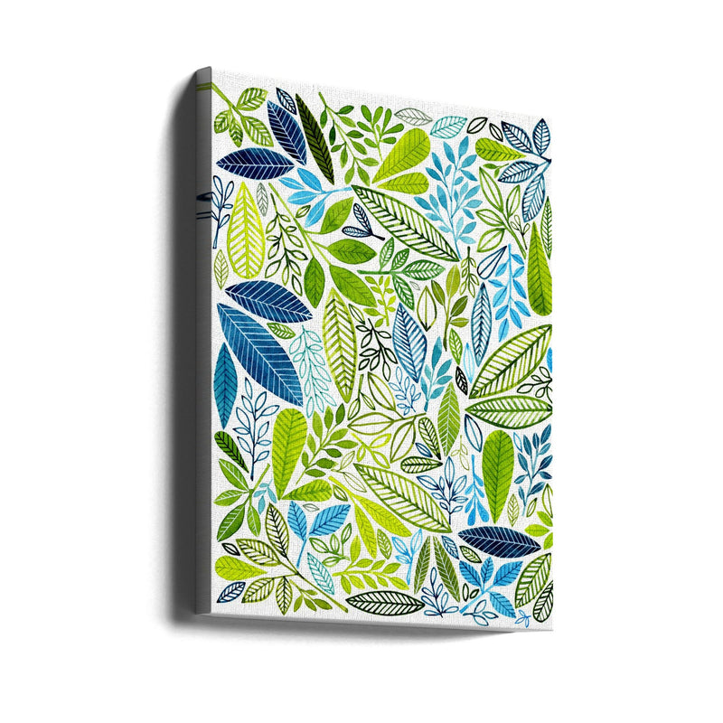 Frolic Leaf Pattern - Stretched Canvas, Poster or Fine Art Print I Heart Wall Art