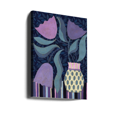 Lavender Tulip Still Life - Stretched Canvas, Poster or Fine Art Print I Heart Wall Art