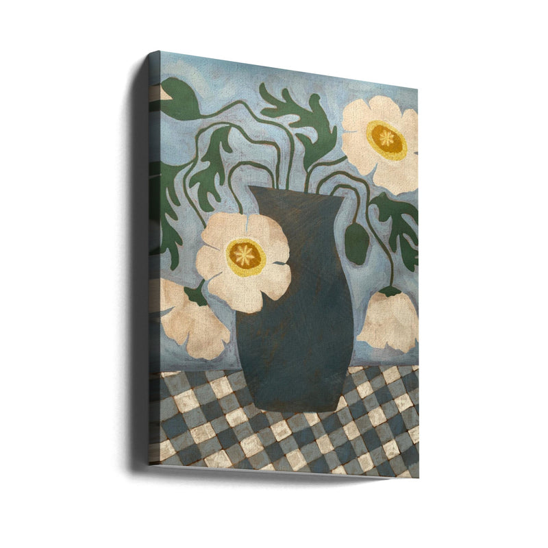 White Icelandic Poppies - Stretched Canvas, Poster or Fine Art Print I Heart Wall Art