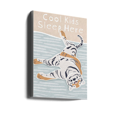 Cool kids sleep here - Stretched Canvas, Poster or Fine Art Print I Heart Wall Art