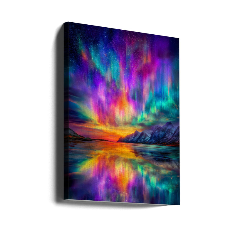 Aurora Borealis art - Stretched Canvas, Poster or Fine Art Print I Heart Wall Art