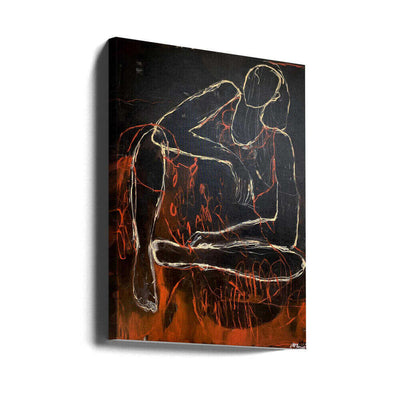 “Woman In Red” - Stretched Canvas, Poster or Fine Art Print