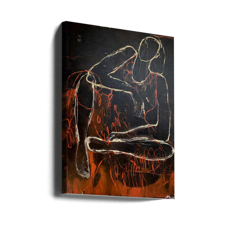 “Woman In Red” - Stretched Canvas, Poster or Fine Art Print