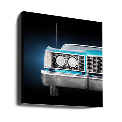 US classic car 1973 Limited Hardtop - Square Stretched Canvas, Poster or Fine Art Print I Heart Wall Art