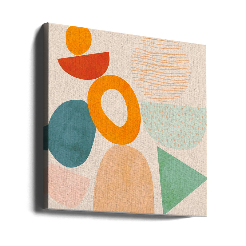 Shapes Play New2 - Square Stretched Canvas, Poster or Fine Art Print I Heart Wall Art