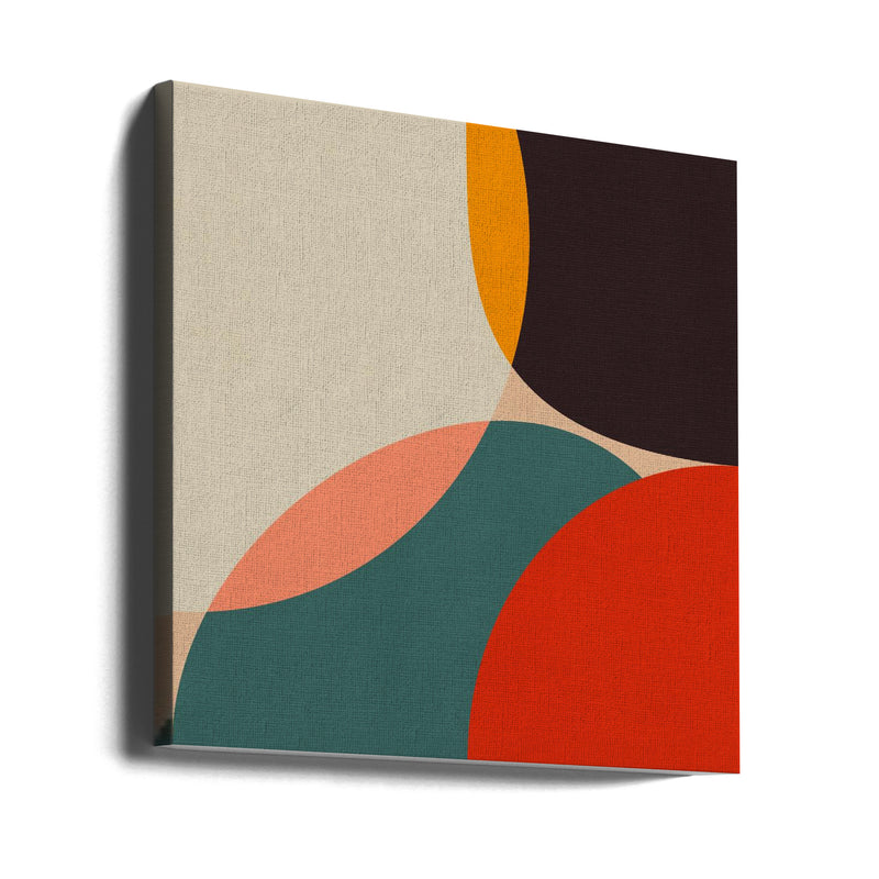 Bauhaus Modern Bold 4 - Square Stretched Canvas, Poster or Fine Art Print I Heart Wall Art