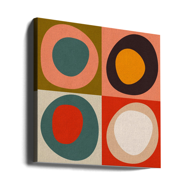 Bauhaus New 3 - Square Stretched Canvas, Poster or Fine Art Print I Heart Wall Art