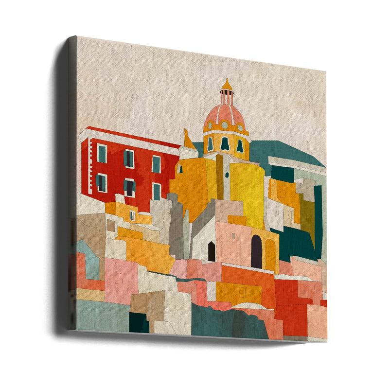 Procida Italy Kopie - Square Stretched Canvas, Poster or Fine Art Print I Heart Wall Art