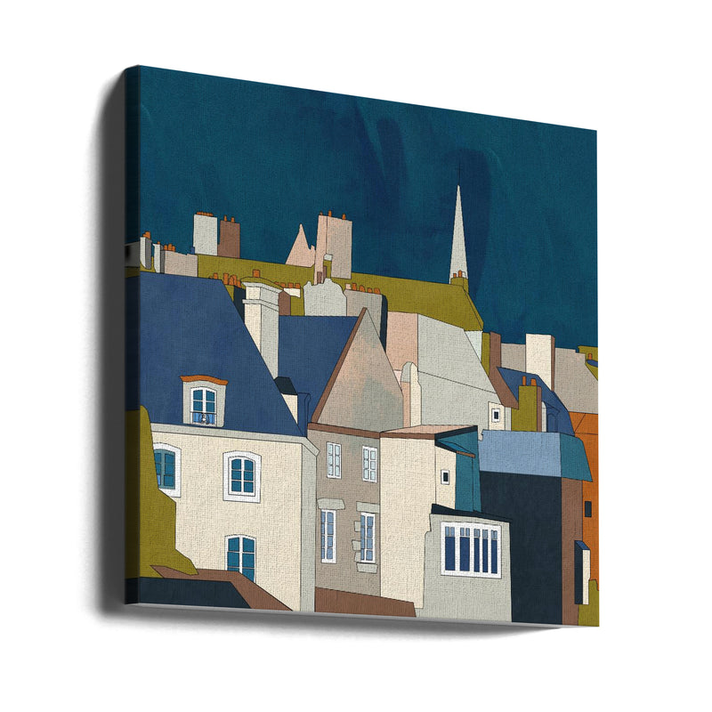 Saint Malo Kopie - Square Stretched Canvas, Poster or Fine Art Print I Heart Wall Art