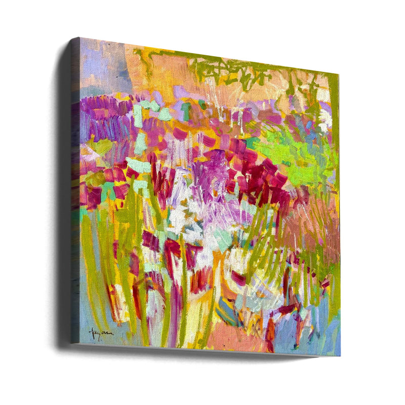 Df008singing - Square Stretched Canvas, Poster or Fine Art Print I Heart Wall Art