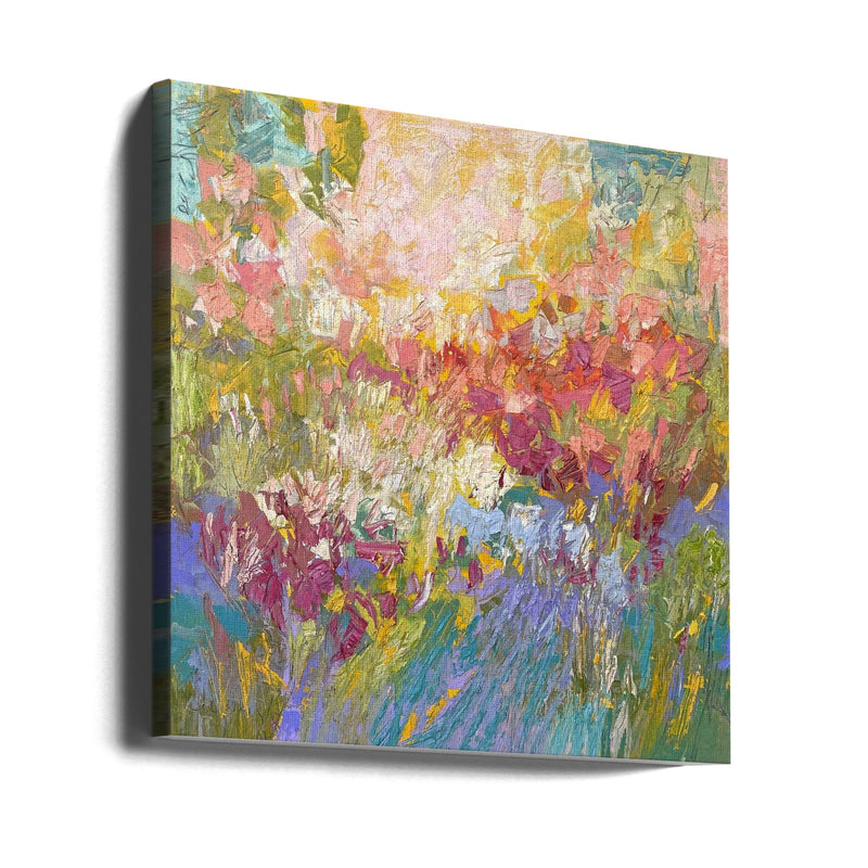 Radiant Floral Harmony - Square Stretched Canvas, Poster or Fine Art Print I Heart Wall Art