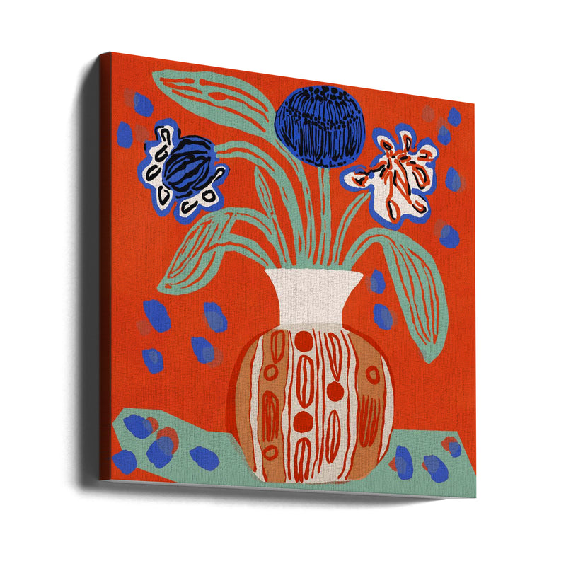 Flower Still Life - Square Stretched Canvas, Poster or Fine Art Print I Heart Wall Art