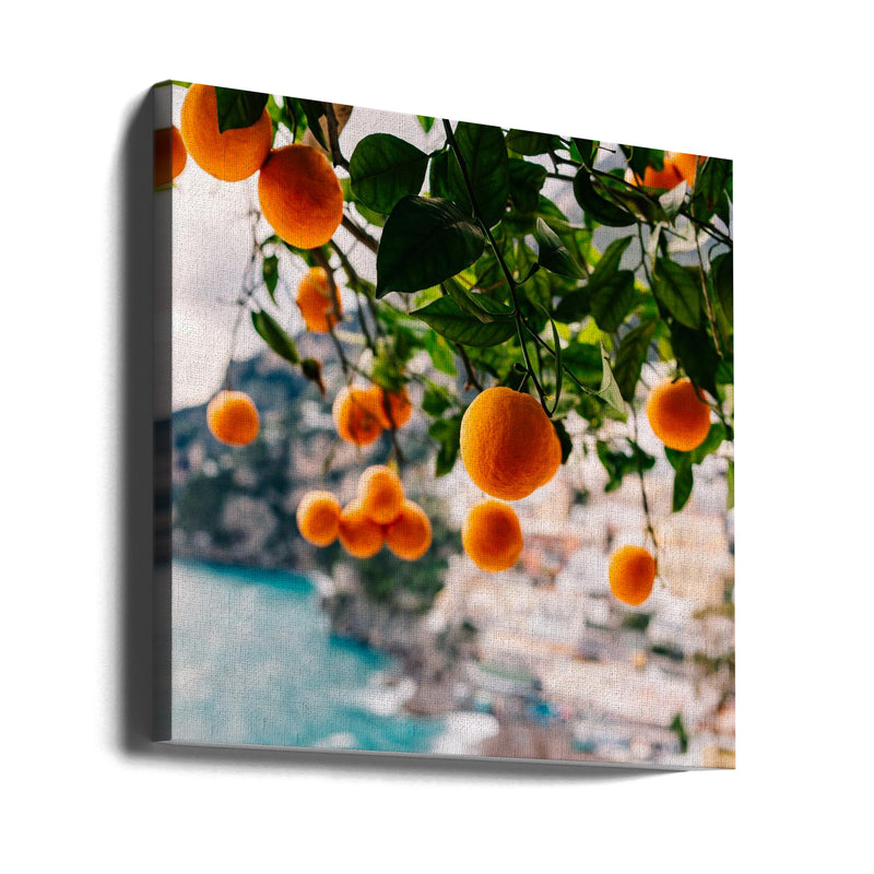 Amalfi Coast Oranges - Square Stretched Canvas, Poster or Fine Art Print I Heart Wall Art