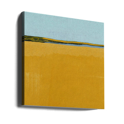 Where Blue Meets Gold - Square Stretched Canvas, Poster or Fine Art Print I Heart Wall Art