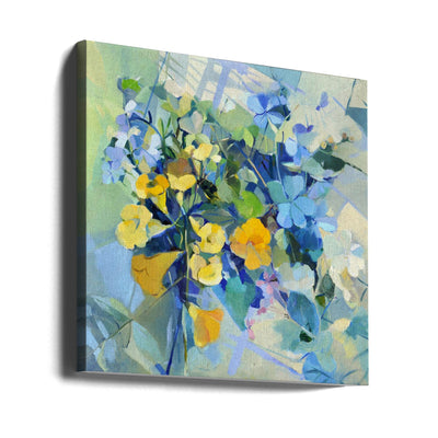 Wellow Oil Canvas  100 100  2011 - Square Stretched Canvas, Poster or Fine Art Print I Heart Wall Art