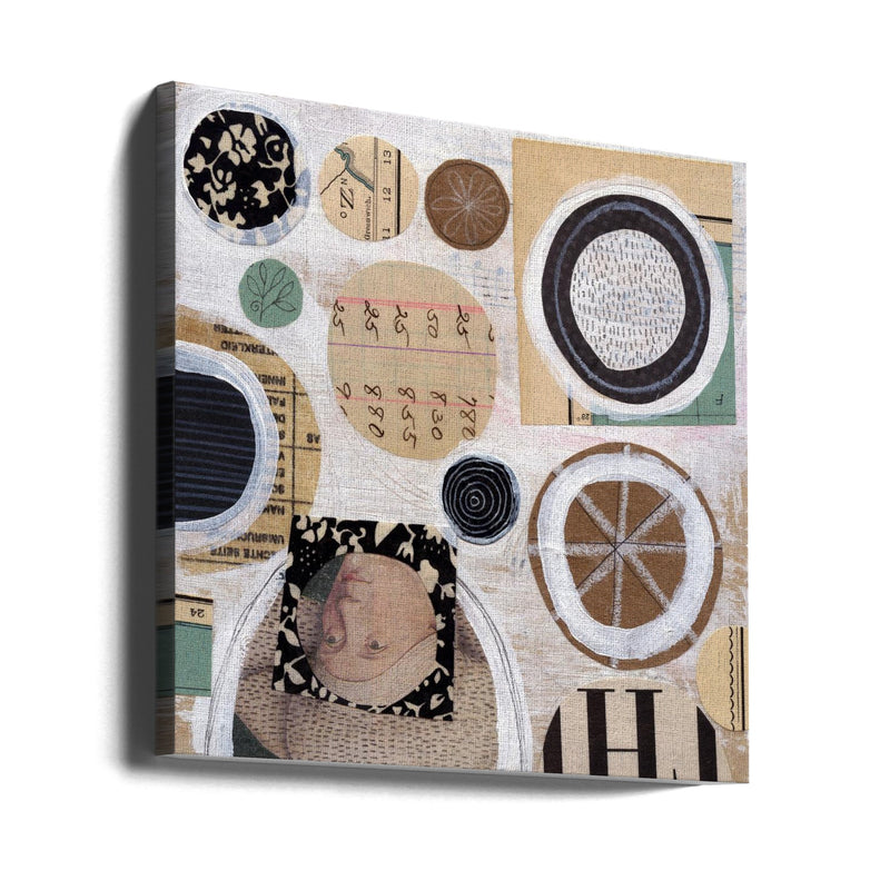 Whimsical Circles - Square Stretched Canvas, Poster or Fine Art Print I Heart Wall Art