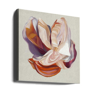 Flow Flower I - Square Stretched Canvas, Poster or Fine Art Print I Heart Wall Art