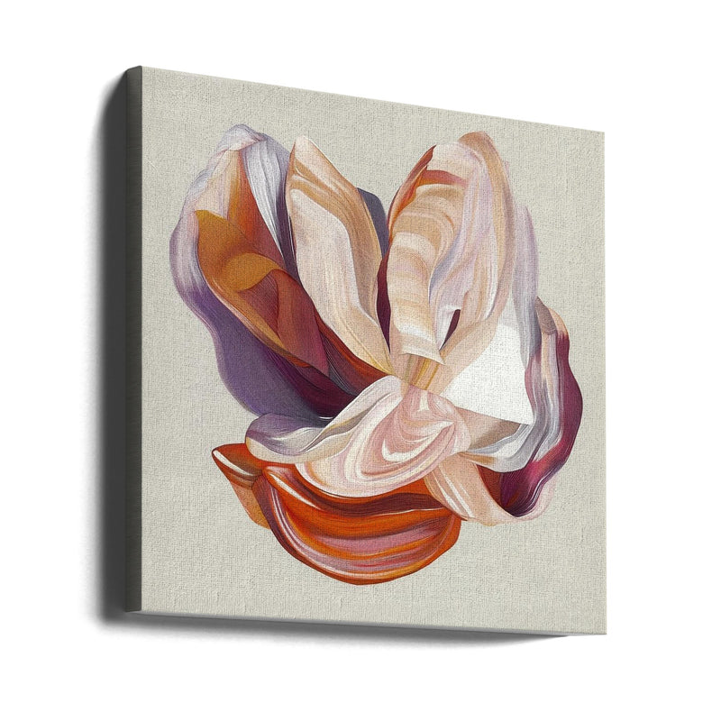 Flow Flower I - Square Stretched Canvas, Poster or Fine Art Print I Heart Wall Art