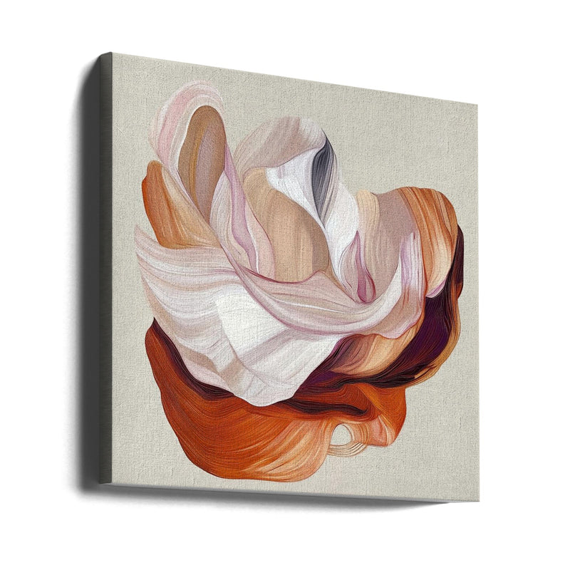 Flow Flower II - Square Stretched Canvas, Poster or Fine Art Print I Heart Wall Art