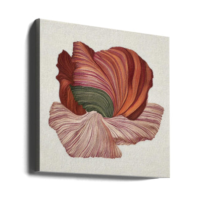 Floral lines I - Square Stretched Canvas, Poster or Fine Art Print I Heart Wall Art