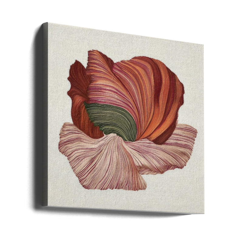Floral lines I - Square Stretched Canvas, Poster or Fine Art Print I Heart Wall Art