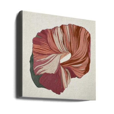 Floral Lines II - Square Stretched Canvas, Poster or Fine Art Print I Heart Wall Art