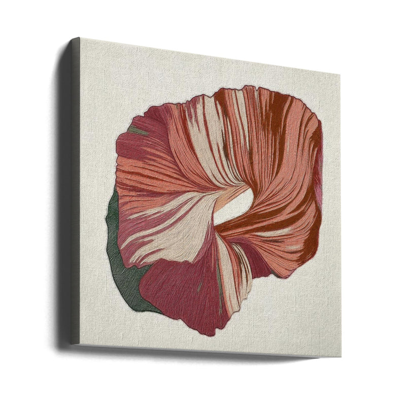 Floral Lines II - Square Stretched Canvas, Poster or Fine Art Print I Heart Wall Art