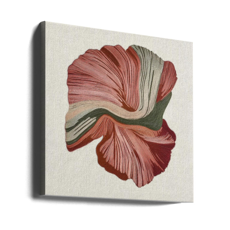 Floral Lines III - Square Stretched Canvas, Poster or Fine Art Print I Heart Wall Art