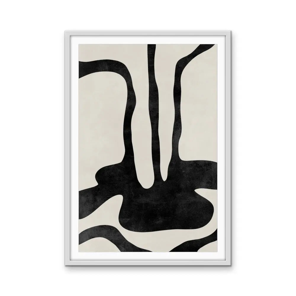 Canyon-  Black and White Contemporary Geometric Shape Artwork Collection - Ola Collection - I Heart Wall Art