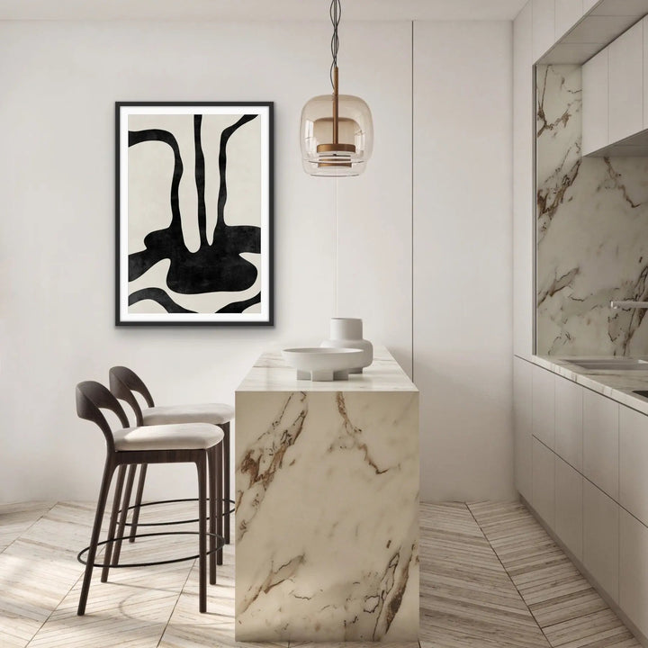 Canyon-  Black and White Contemporary Geometric Shape Artwork Collection - Ola Collection - I Heart Wall Art