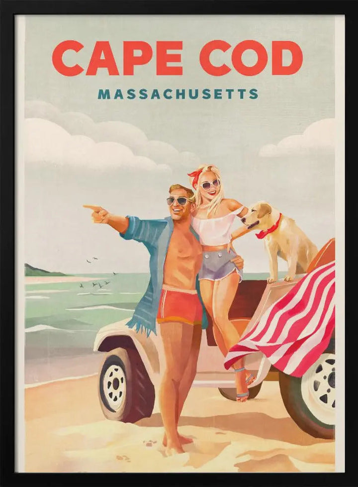 Cape Cod Massachusetts Summer Beach Art - Stretched Canvas, Poster or Fine Art Print I Heart Wall Art