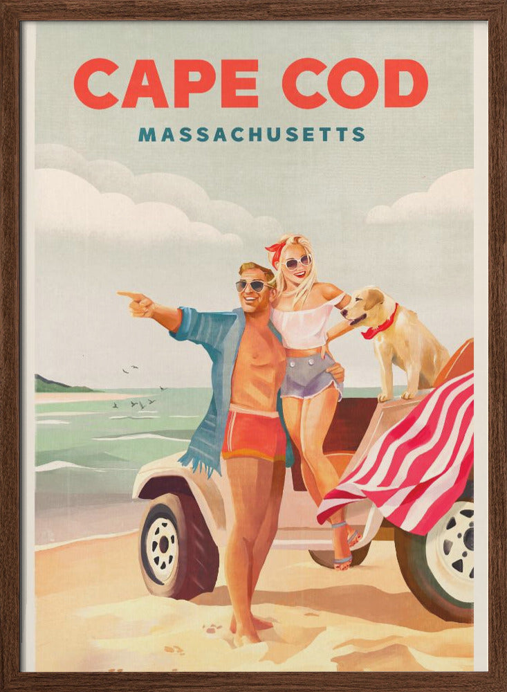 Cape Cod Massachusetts Summer Beach Art - Stretched Canvas, Poster or Fine Art Print I Heart Wall Art