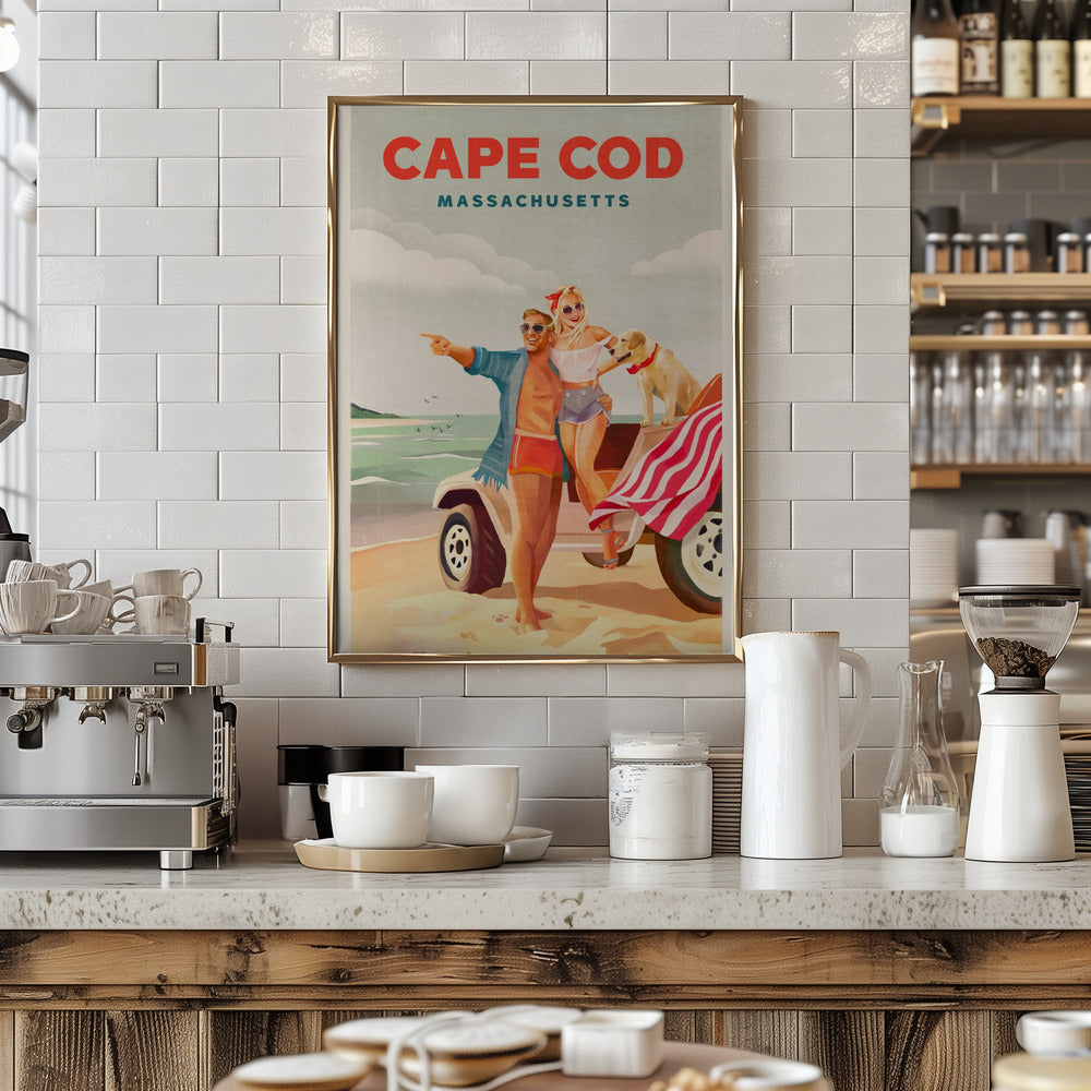 Cape Cod Massachusetts Summer Beach Art - Stretched Canvas, Poster or Fine Art Print I Heart Wall Art