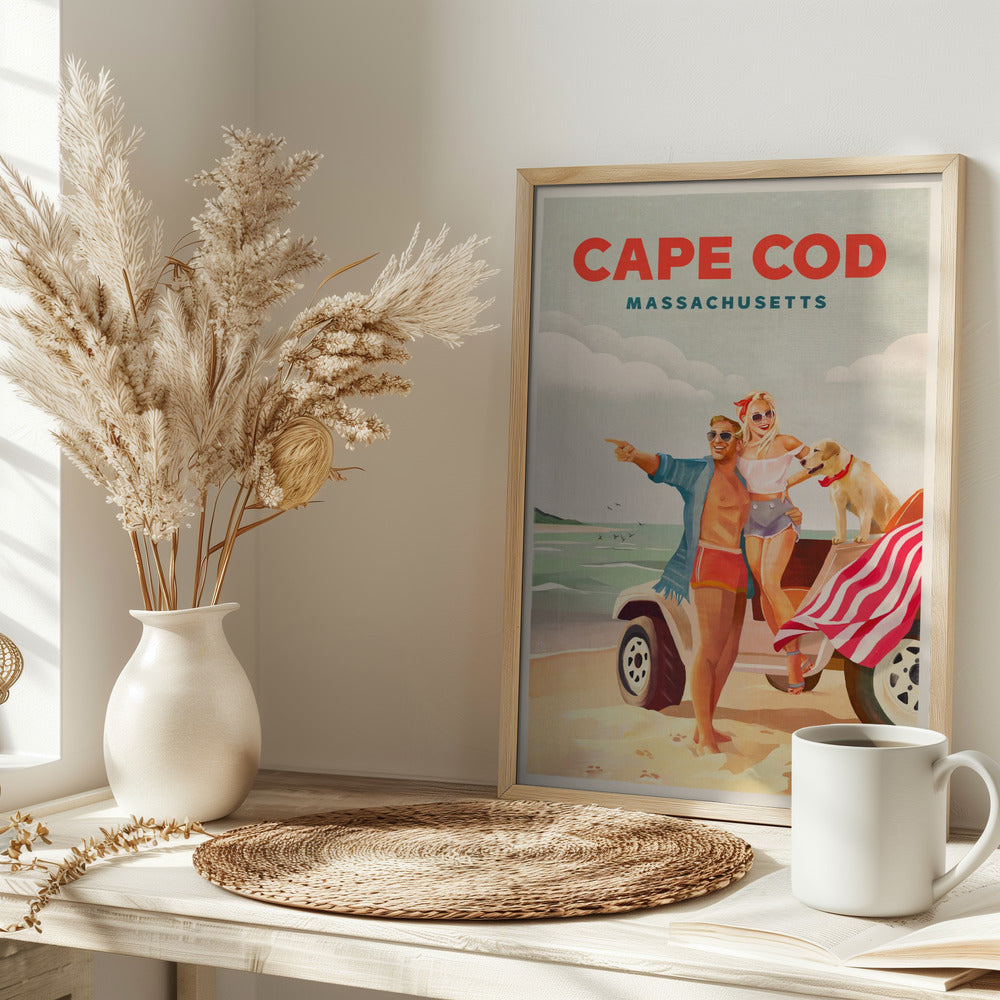 Cape Cod Massachusetts Summer Beach Art - Stretched Canvas, Poster or Fine Art Print I Heart Wall Art