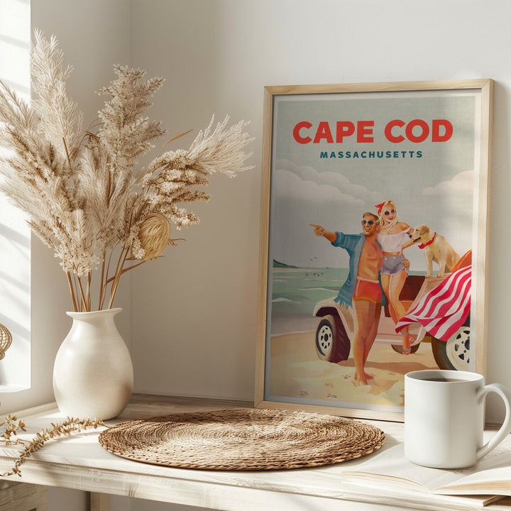 Cape Cod Massachusetts Summer Beach Art - Stretched Canvas, Poster or Fine Art Print I Heart Wall Art