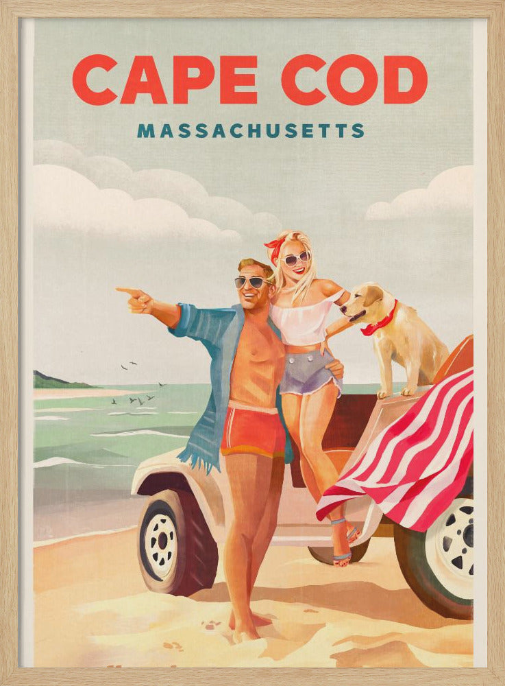 Cape Cod Massachusetts Summer Beach Art - Stretched Canvas, Poster or Fine Art Print I Heart Wall Art