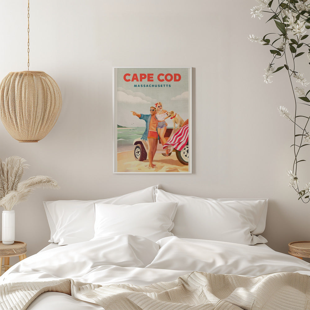 Cape Cod Massachusetts Summer Beach Art - Stretched Canvas, Poster or Fine Art Print I Heart Wall Art