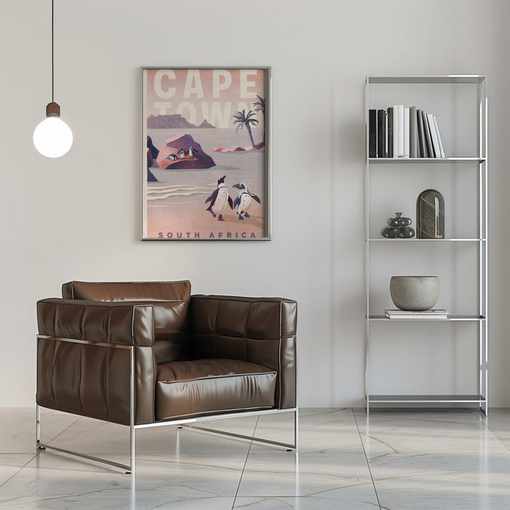 Cape Town South Africa Vintage Travel Art - Stretched Canvas, Poster or Fine Art Print I Heart Wall Art