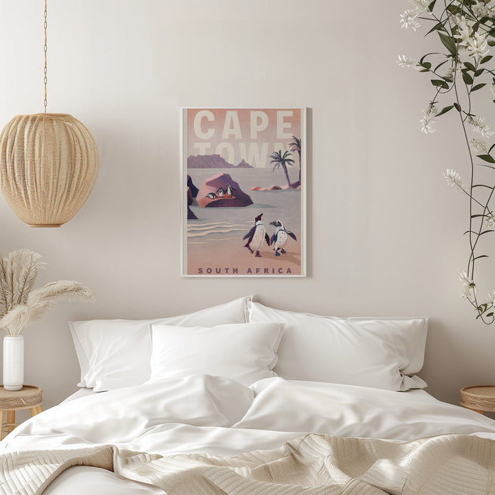 Cape Town South Africa Vintage Travel Art - Stretched Canvas, Poster or Fine Art Print I Heart Wall Art