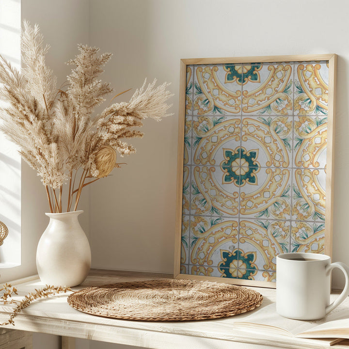 Capri Tiles - Stretched Canvas, Poster or Fine Art Print I Heart Wall Art