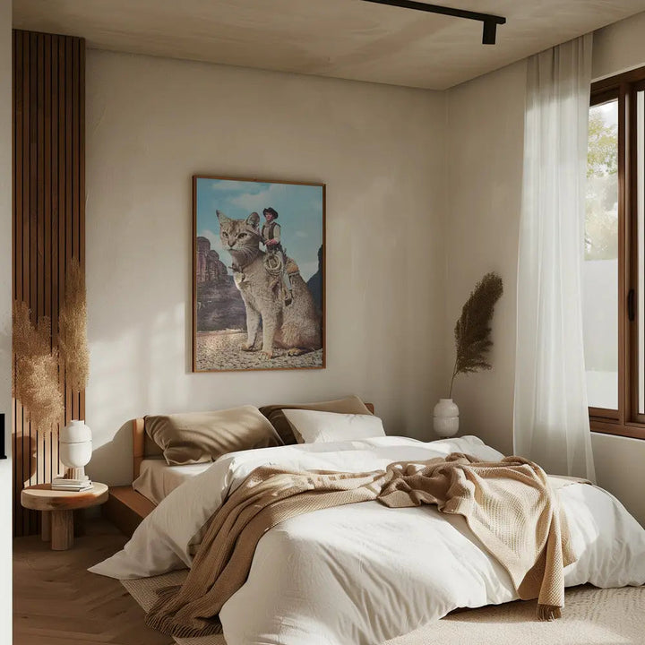Cat Lone Ranger - Stretched Canvas, Poster or Fine Art Print I Heart Wall Art