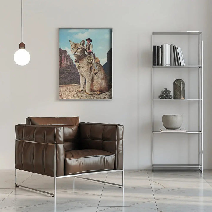 Cat Lone Ranger - Stretched Canvas, Poster or Fine Art Print I Heart Wall Art