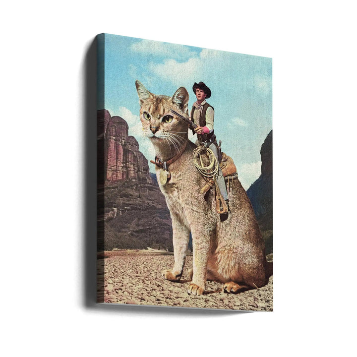 Cat Lone Ranger - Stretched Canvas, Poster or Fine Art Print I Heart Wall Art